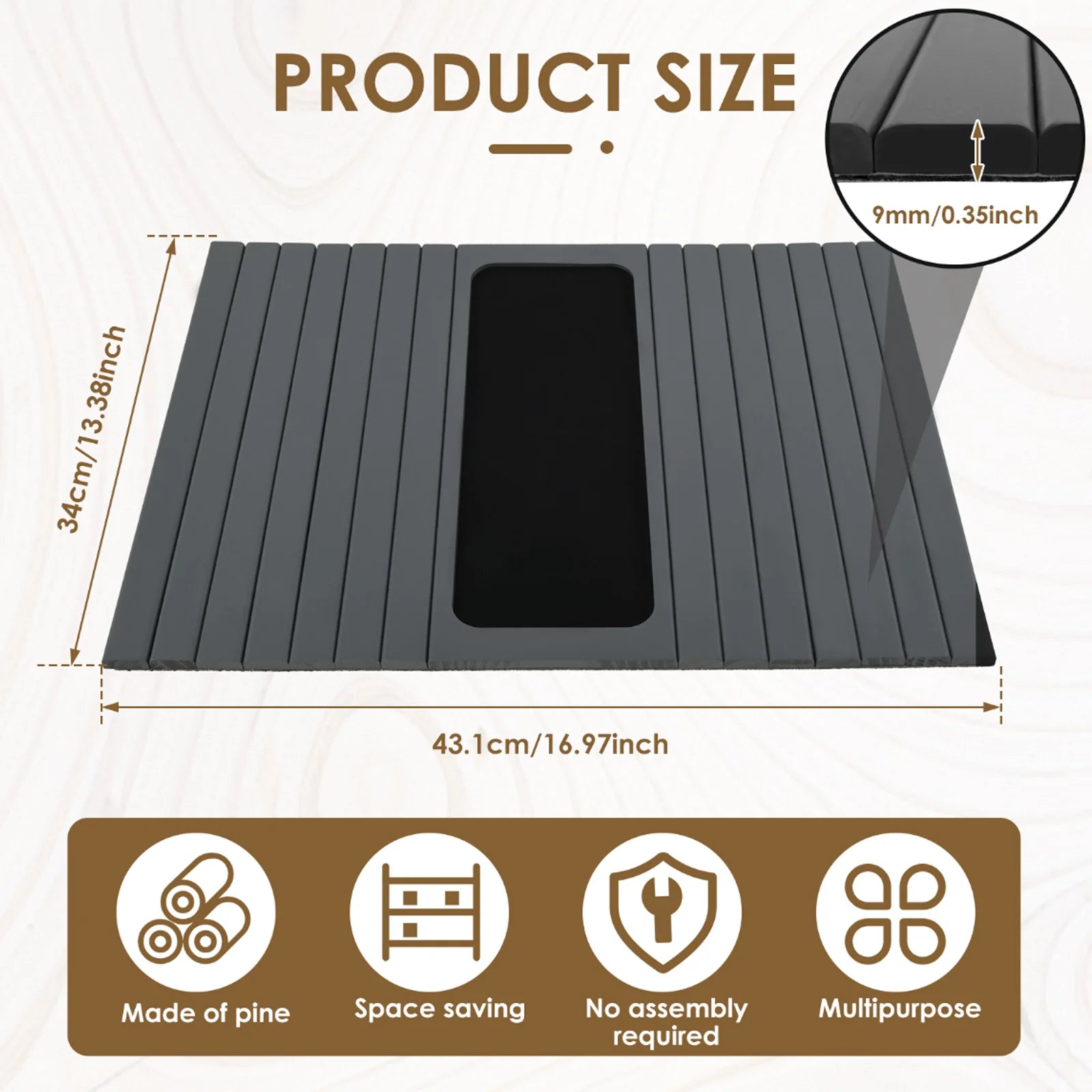 Bamboo Sofa Arm Tray